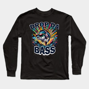 Drop Da Bass Funny Fish Pun Long Sleeve T-Shirt